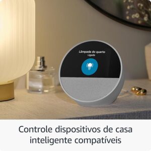 Echo Spot com Alexa (Geração mais recente) | Despertador inteligente com som vibrante | Cor Preta