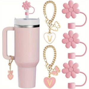 5pcs Capa de Palha para Caneca de 30&40oz com Pega e Acessórios de Palha de 10mm