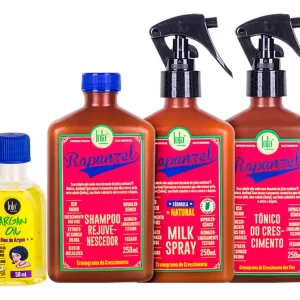 Kit Rapunzel Shampoo + Tônico + Milk Spray 250ml + Oil Argan