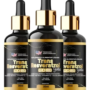 Kit 3 Verdadeiro Trans Reveratrol Gota Americano Sabor Uva